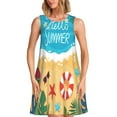 thumbnail image 1 of Balery Hello Summer1 Motif Robes d'Été pour Femmes – Robe Soleil Ample Sans Manches, Robe de Plage Décontractée et Confortable pour les Journées Chaudes, 1 of 7