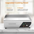 thumbnail image 4 of Ktaxon 22" Electric Griddle, 1600W Stainless Steel Flat & Stripe Top Grill, 4 of 8