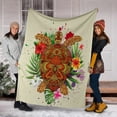 thumbnail image 3 of Couvertures Premium Design Hibiscus Vie de Tortue Hawaii - AH, 3 of 4
