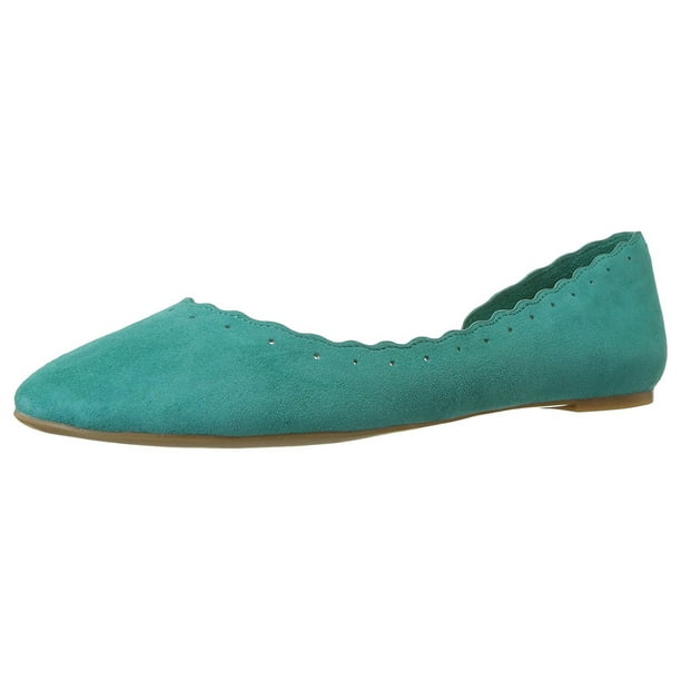 turquoise flat shoes