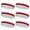 Red, variant on Couver 2 Color White Sport Head Sweatband Terry Cloth Headband - 6PCS Bulk Set ( Red)