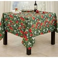 thumbnail image 2 of Fennco Styles Pomegranate Design Holiday Tablecloth 50" W X 70" L - Red & Green Harvest Table Cover for Christmas, Seasonal Décor, Banquet, Family Gathering and Special Events, 2 of 4