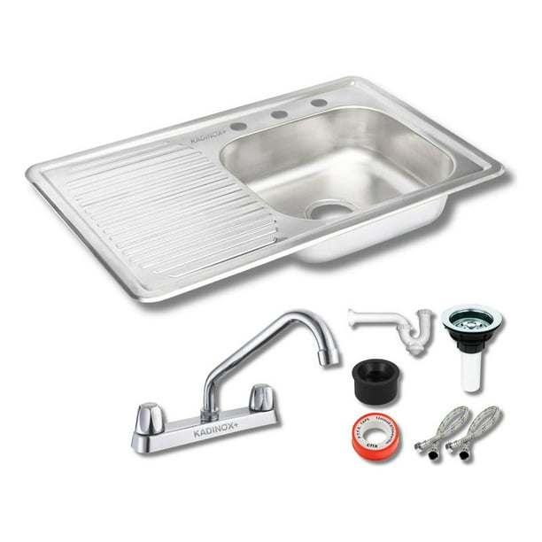 Fregadero Tarja De Empotrar Acero Inox 80x50 Cm (con Kit)