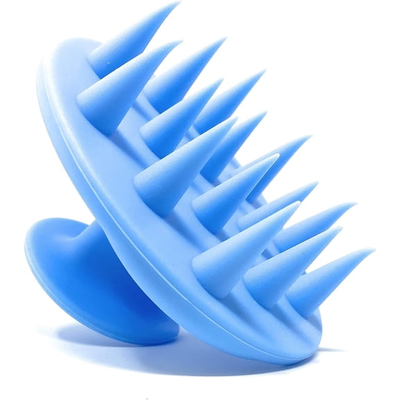 Scalp Massager Shampoo Brush - Hair Scalp Scrubber with Soft Silicone Bristles - Perfect Head Massager for Men/Women/Childs/Pets (Blue)