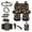 Black - Daisy, variant on LedBack Skull Spider Web Print Car Seat Covers Front and Back Full Set with Steering Wheel Cover Armrest Pad Safety Belt Pads Rearview Mirror Cover, Universal Fit Sedan SUV Truck Van