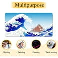 thumbnail image 3 of Mount Fuji and Cranes with Great Waves Desk Mat,Large Gaming Mouse Pad,Non-Slip Rubber Base Mousepad with Stitched Edges,Waterproof Mouse Mat Desk Pad for Work, Game, Office (31.5x15.7 in), 3 of 6
