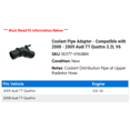 thumbnail image 2 of Coolant Line Adapter - Compatible with 2008 - 2009 Audi TT Quattro 3.2L V6, 2 of 2