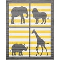 thumbnail image 1 of Unique Loom Tapis de Fond Rayé 8' x 10' Rectangle Gris/ivoire, 1 of 1