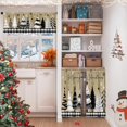 thumbnail image 2 of Christmas Kitchen Window Curtains and Valances Set 36 Inch, Snowflakes Winter Sparkle Ornaments Short Tier Curtain for Cafe Living Room Bathroom, Xnas Red 3 Pieces Set Kitchen Decor, 2 of 7
