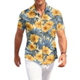 thumbnail image 2 of HAJWOH Hawaiian Shirt for Men Casual Button Down Short Sleeve Summer Beach Shirts Loose Fit Floral Print Tropical Tops, 2 of 7