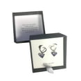 thumbnail image 2 of Kate Spade New York  Women's Silver Plated Metal Heart Charm Huggie Hoop Earrings (Light Amethyst / Silver), 2 of 2