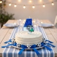 thumbnail image 4 of Soccer Star Birthday Candle - Creative Cartoon Design with Soccer Ball Decor, Tinsel Accents - Boys Birthday Parties, Soccer Themed Celebrations, Sports Fan Events, 4 of 6