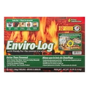 Enviro-Log Earth Friendly Fire Log, Burns Cleaner Than Wood. 1 Box - 3 lb Pack of 6