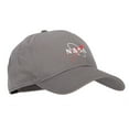 thumbnail image 5 of NASA Logo Symbol Heat Transfer Solid Cotton Twill Pro Style Cap - Grey OSFM, 5 of 5