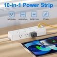thumbnail image 2 of HITRENDS Surge Protector Power Strip - 6 AC Outlet 6ft Extension Cord, 4 USB Ports for Home Office, 2 of 9