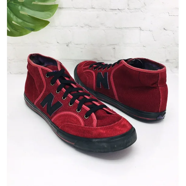 New Balance Numeric Men's Size 13 Franky Villani Mid Sneaker Shoes Red Corduroy