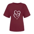 thumbnail image 4 of QIPOPIQ Chemises Cœur pour Femmes - T-Shirts Graphiques Mignons Amour Cadeau pour Elle Liquidation, 4 of 6