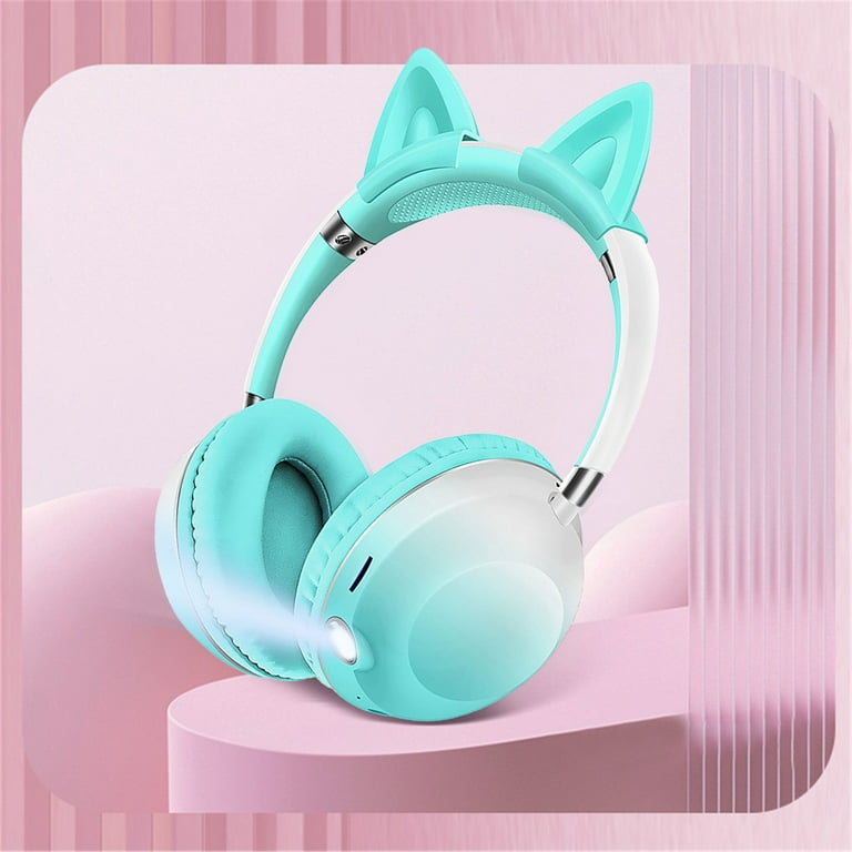 Ykohkofe Wireless Bluetooth Kids Headphones Cat Ear Bluetooth