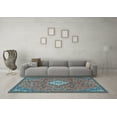 thumbnail image 3 of Ahgly Company Indoor Rectangle Persian Light Blue Traditional Area Rugs, 6' x 9', 3 of 4