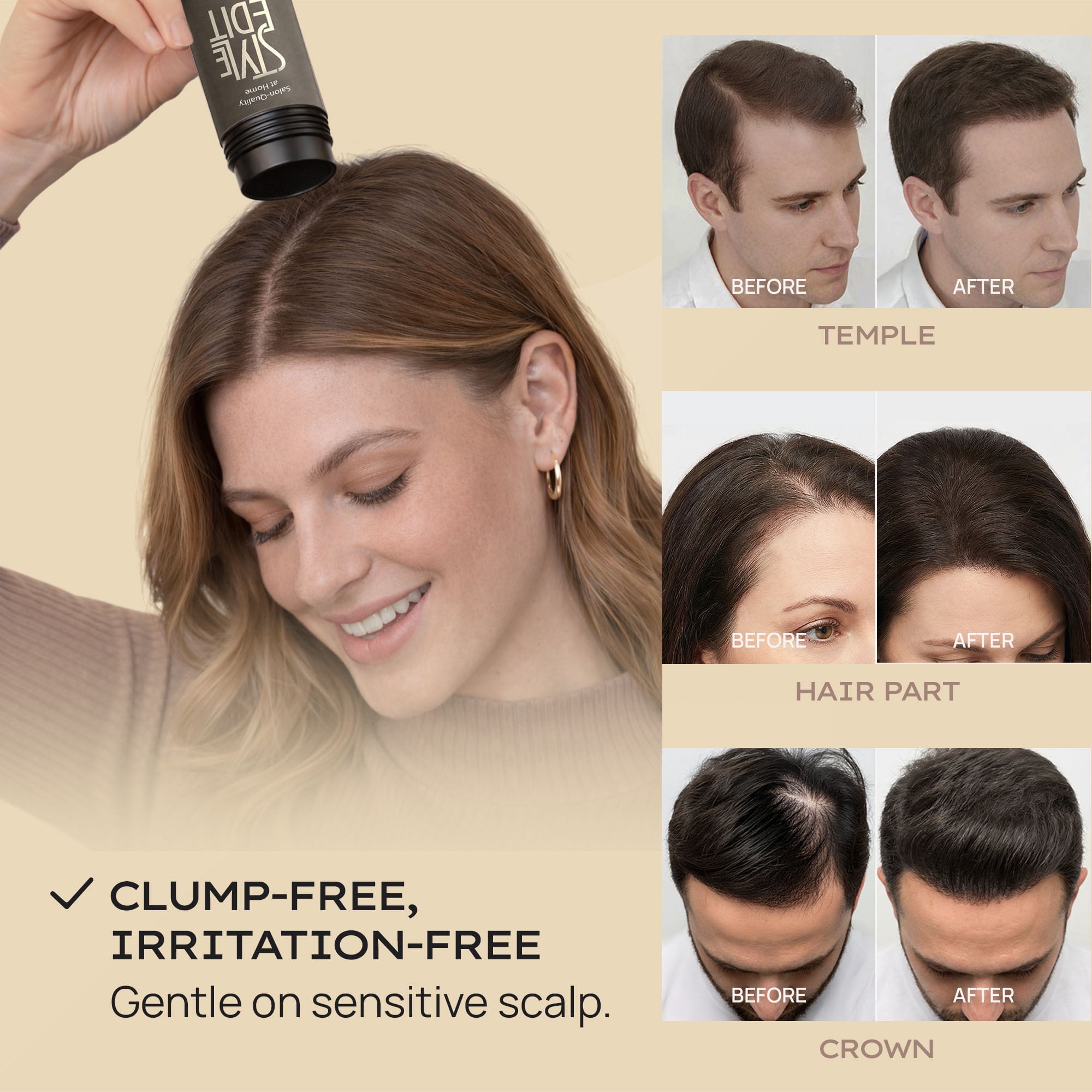 Style Edit Hair Building Fiber Black