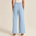 thumbnail image 4 of YUHAOTIN Women's Slacks Elastic Waist Petite Women Wide Leg Pants for Women Work Business Casual High Waisted Dress Pants Flowy Trousers Office Womens Lined Joggers Dressy Slacks for Women, 4 of 6