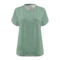 thumbnail image 5 of Summer Womens Tops 2025 Oversized V-neck Short Sleeved Solid Summer Base Shirt Sports T-shirt 50% off!, 5 of 5