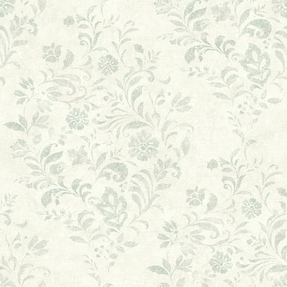 Chesapeake Isidore Aqua Scroll Wallpaper