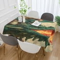 thumbnail image 5 of Qxltty Emerald Dragon Square Tablecloth 54×54in Thick Wrinkle Resistant Heat Proof Durable Table Cover for Dining Table, 5 of 9