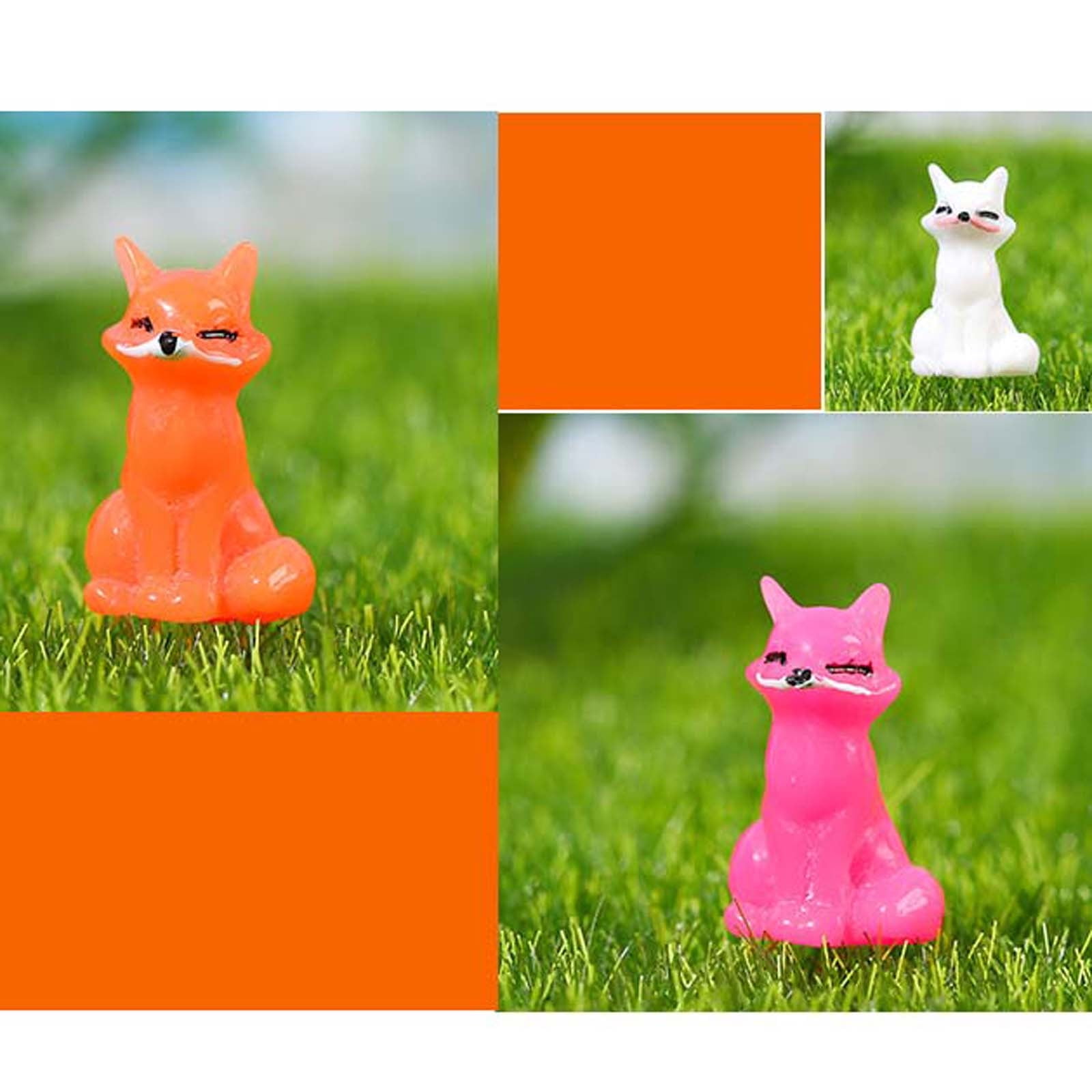 bzkewj 8 Pcs Mini Resin Foxs, Miniature Fox Figurines, Cute bzkewj 8 Pcs Mini Resin Foxs, Miniature Fox Figurines, Cute