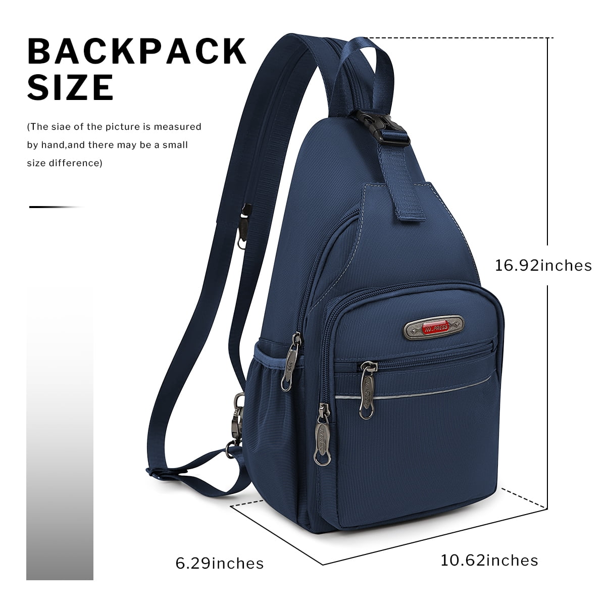 Sling Bags for Men Women Crossbody Small Sling Backpack with Single Double Shoulder Lightweight Over Shoulder Bag for Daily Travel Use,8610-Navy
