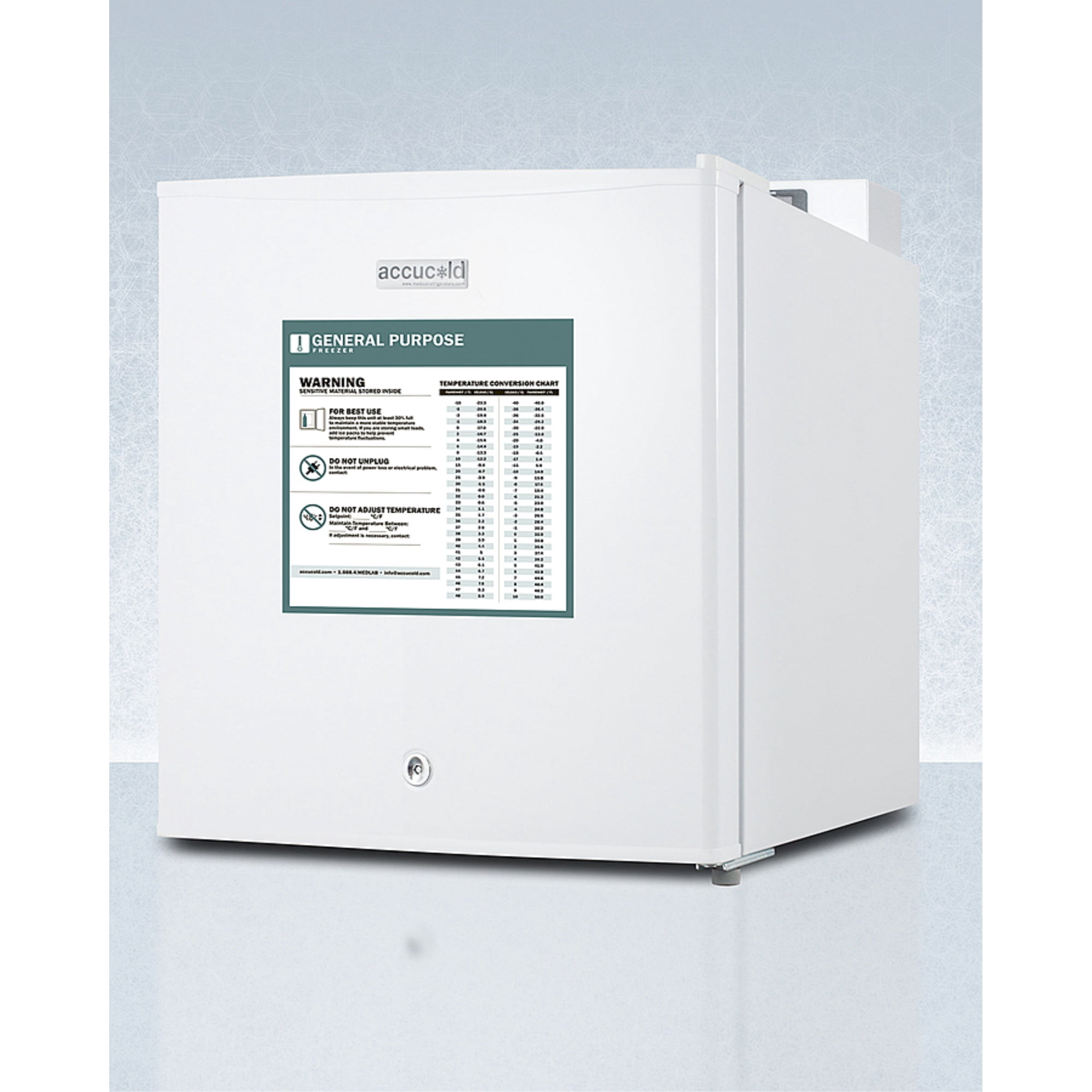 Compact general purpose all-freezer