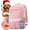 Dusty Pink, variant on Dog Travel Bag for Supplies - Backpack with 2 Collapsible Dog Bowls, Food Bag, Treat Pouch: Black