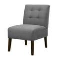 thumbnail image 5 of Gray Modern Accent Chair, Armless Lounge Chair with Tufted Upholstery & Wood Legs, Fabric Side Chair for Living Room, Bedroom, Makeup Vanity, Patio, Pin Back Design, 5 of 7