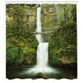 thumbnail image 3 of Ambesonne Hobbits Shower Curtain, Waterfall Oregon Bridge, 69"Wx75"L, Green, 3 of 3