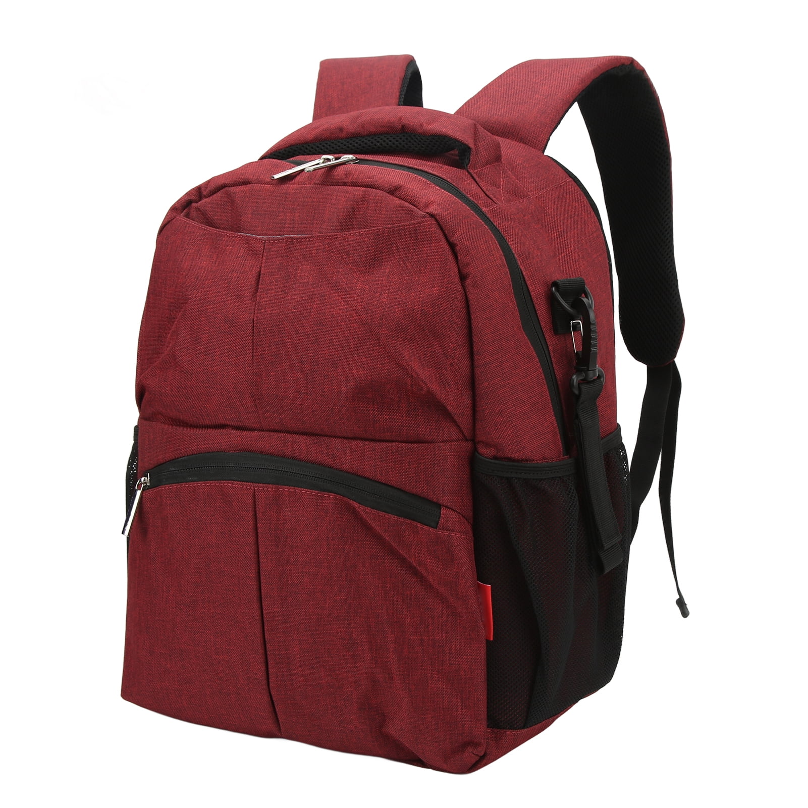 Xirurus Premium Compartment Diaper Organizer Backpack Multi Function Adjustable Strap Waterproof Nylon Large Capacity Mummy Travel Bag For Baby Care And Daycare, Vibrant Red