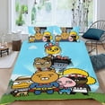 thumbnail image 2 of Amigos Kakao Conjunto de sábanas temático, trío de piezas, cómodo y amigable con la piel, diseño único, regalo de decoración para el hogar para familiares, amigos y fans,140cm *210cm, 2 of 6