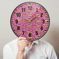 thumbnail image 6 of Yayeee Wall Clock Battery Operated 9.5" Silent Quartz Non-Ticking for Living Room Decor, Pink Doughnuts, 6 of 8