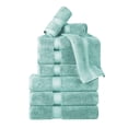 thumbnail image 2 of Superior 800 GSM Egyptian Cotton 9-Piece Heavyweight Towel Set, Sea Foam, 2 of 10