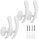 thumbnail image 1 of Set Of 4 Aluminum Alloy Curtain Hooks, Decorative Wall Mounted Window Curtain Drapery Tiebacks Holdbacks, Curtain Holder With Screws, Silver, 1 of 5