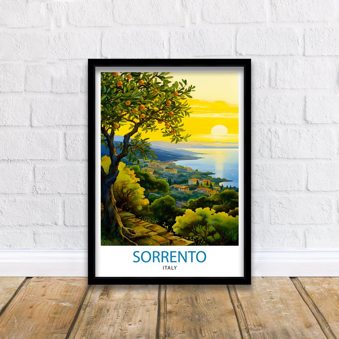 Sorrento Italy Travel Printsorrento Wall Decor Sorrentoitaly Travel Prints Sorrento Art Print Sorrento Italy Illustration