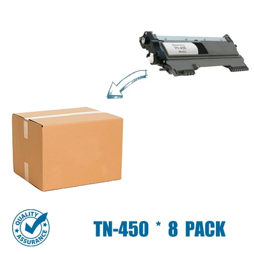 Printer Pro™ Lot de 8 cartouches de toner noir Brother TN450/TN-450/TN420 - Brother Printer HL-2240/2280/DCP-7060/MFC-7360/7860D