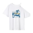 thumbnail image 1 of Camiseta para mujer, disfraz de verano, ropa con cuello redondo, para acampar, oficina, vacaciones M, 1 of 7