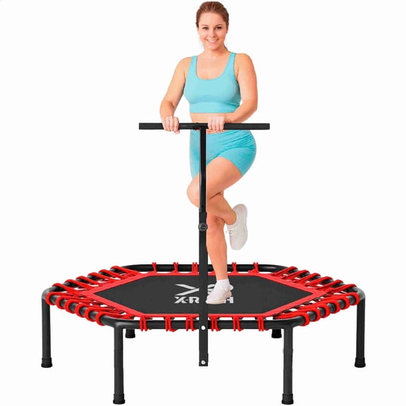 Trampolín Brincolín X-RUSH Plegable Ejercicio Fitness Con Manillar 40" (101 cm) Aeróbico