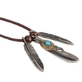 thumbnail image 1 of Collar de Aleación Hugo con Colgante de Plumas para Mujer, 1 of 5