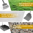 thumbnail image 3 of Dog Poop Cleanup Set 3-Piece Pooper Scooper Tray Rake Spade with Adjustable Long Stainless Handles Bin Easy No-Bend Waste Removal for All Dog Sizes, 3 of 8