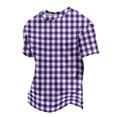 thumbnail image 2 of JULMCOMO Waffle Knit Shirts for Men Striped Crew Neck Short Sleeve Casual Summer T Shirt Loose Fit Comfy Classic Tees Light Gray 2XL, 2 of 6