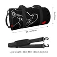 thumbnail image 2 of Balery French Bulldog Bolsa de Gimnasio para Mujeres y Hombres, Bolsa de Viaje Impermeable, Bolsa de Fin de Semana con Compartimento para Zapatos y Bolsillo Húmedo, 2 of 6