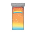thumbnail image 2 of Seagulls Bedding Set with Sheet & Covers, Tropical Island Sunset Print with Setting Sun Sea Palm Trees and Birds in Flight, Printed Bedroom Decor 2 Shams, 4 Sizes, Multicolor, by Ambesonne, 2 of 3