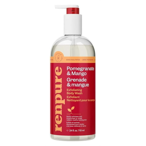 Renpure Body Wash Pomegranate And Mango Exfoliating 24oz (Pack of 3)