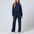 thumbnail image 2 of Women 2 Piece Outfits Long Sleeve Long Pants Crewneck Loose Fit Pollover Sweater,Comfort Sweatsuits for Women,Plus Size Yoga Pants With Pockets,Size:L, 2 of 4